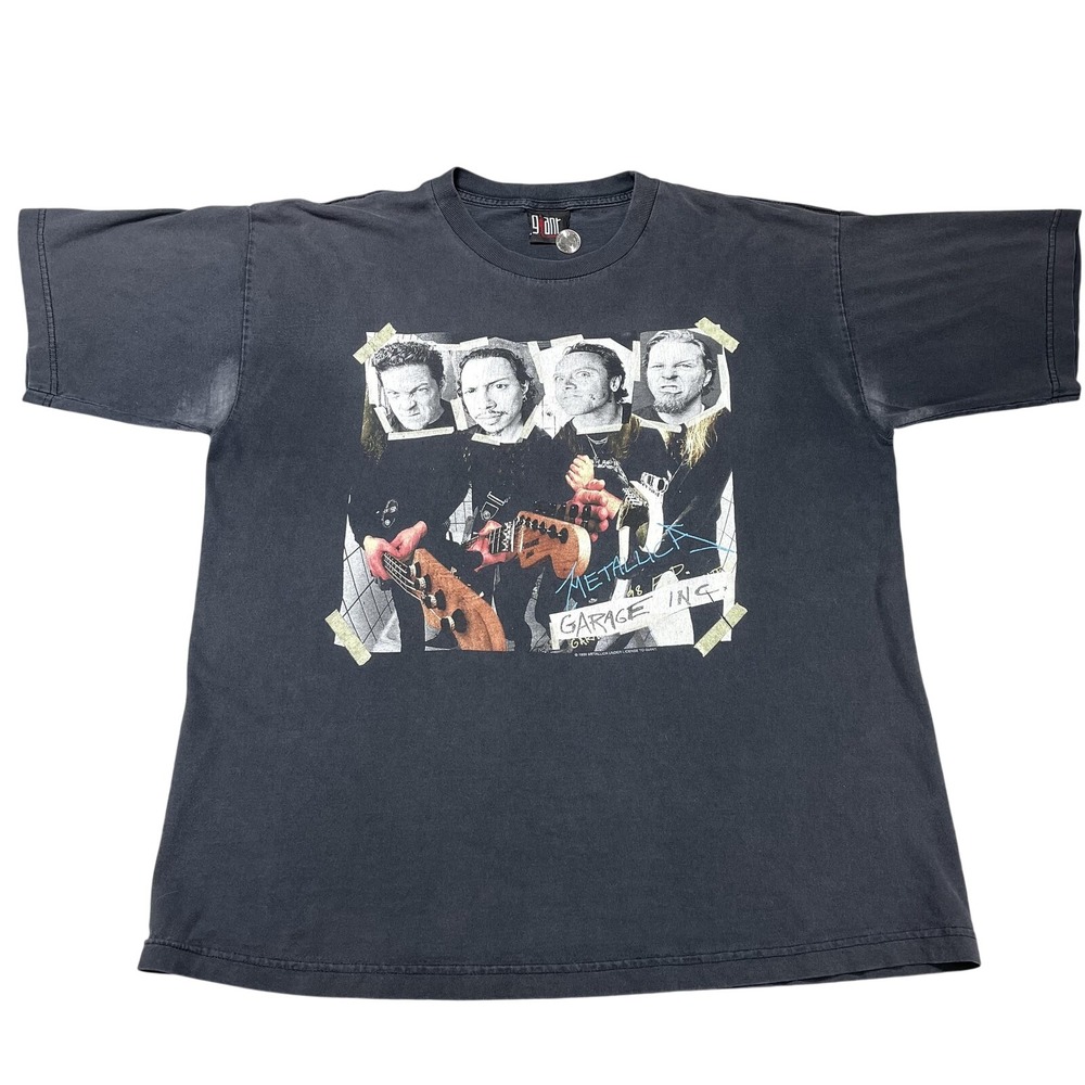 Vintage Metallica Garage Inc Shirt Mens X Large Black Double Sided Band Tee 1998 - Picture 1 of 11